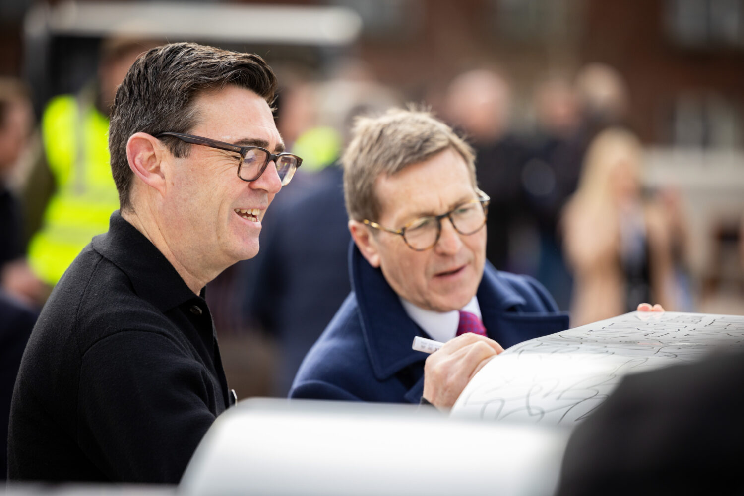 Stockport Transport Interchange and Viaduct Park official opening - 18th March 2024.

Cllr Mark Hunter (Leader of Stockport Council) and Andy Burnham.